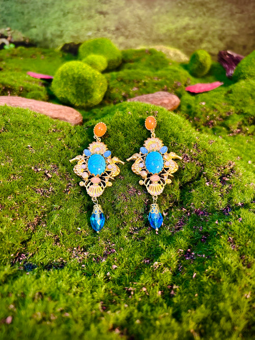 Turquoise Sea Horse Earrings