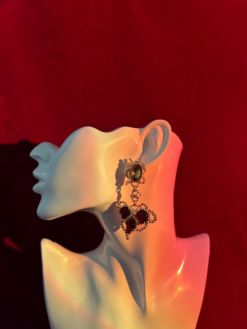 Twine Heart Crystal Earrings