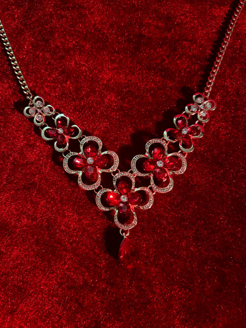 Scarlet Blossom Necklace