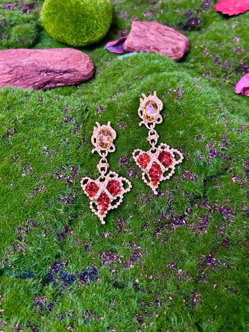 Twine Heart Crystal Earrings