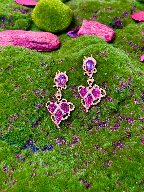 Twine Heart Crystal Earrings