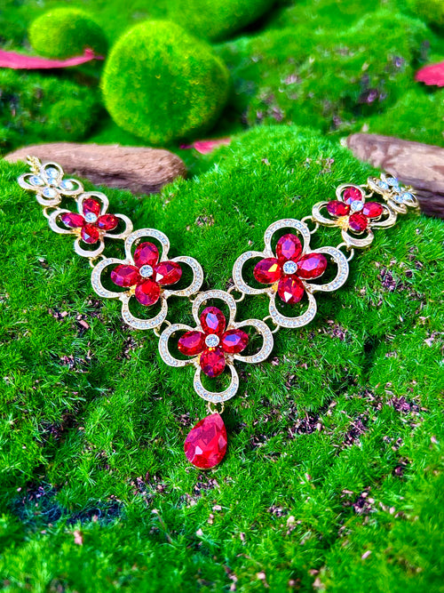Scarlet Blossom Necklace