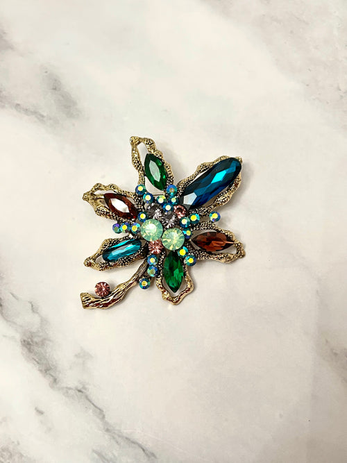 EcoBloom Crystal Brooch