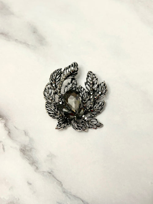 Diamond Leaf Serenade Brooch