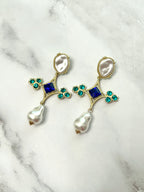 Emerald Starlight Pearl Earrings