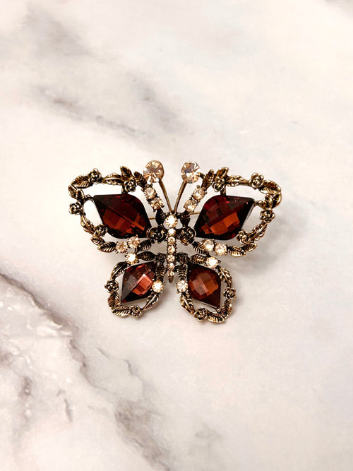 Majesty Scarlet Butterfly Brooch