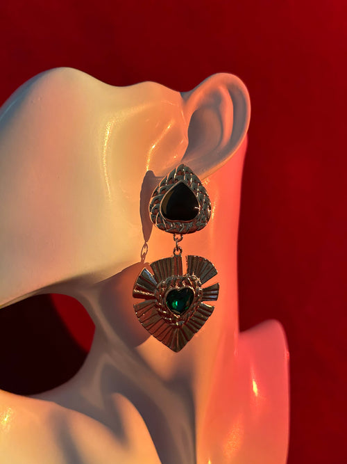 Dual Heart Harmony Earrings